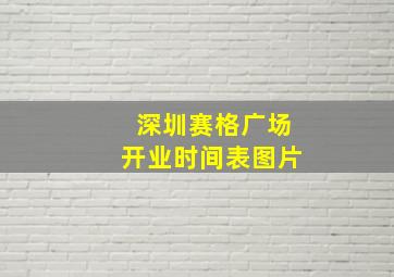 深圳赛格广场开业时间表图片