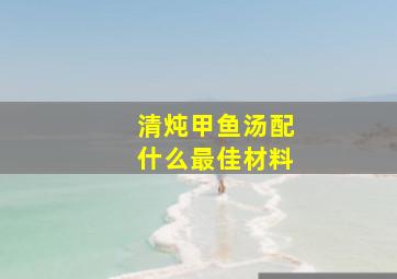 清炖甲鱼汤配什么最佳材料