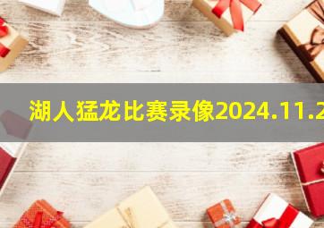 湖人猛龙比赛录像2024.11.2