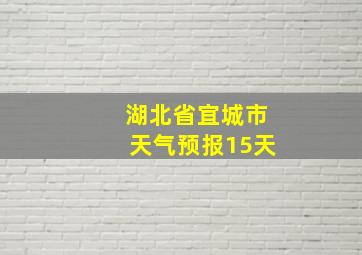 湖北省宜城市天气预报15天