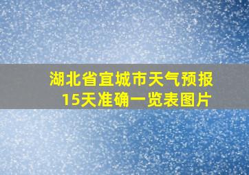 湖北省宜城市天气预报15天准确一览表图片