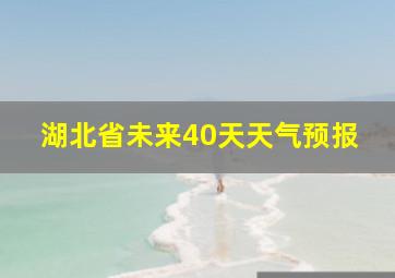 湖北省未来40天天气预报