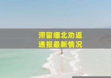 滞留缅北劝返通报最新情况