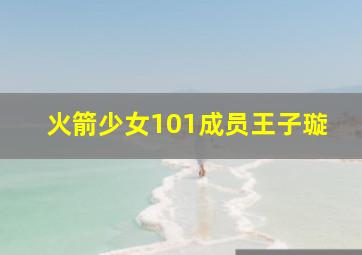 火箭少女101成员王子璇