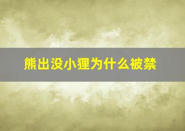 熊出没小狸为什么被禁