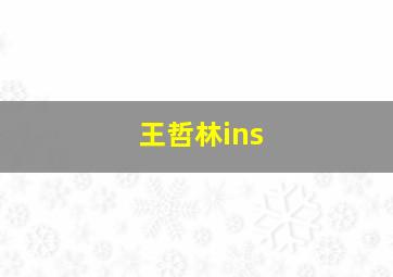 王哲林ins