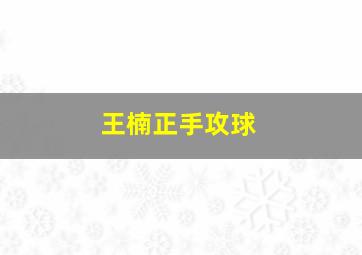 王楠正手攻球