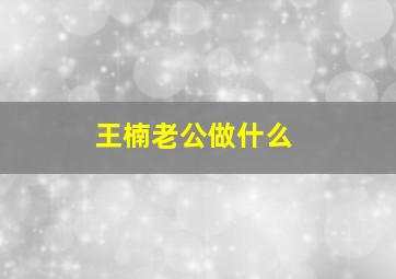 王楠老公做什么