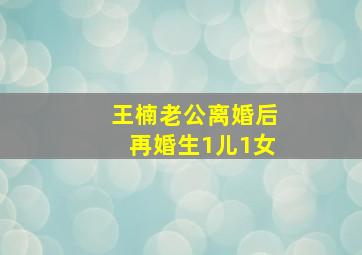 王楠老公离婚后再婚生1儿1女