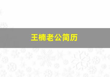 王楠老公简历