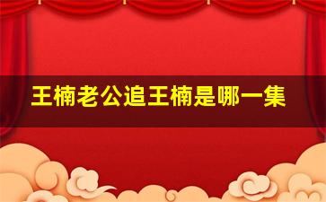 王楠老公追王楠是哪一集