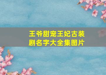 王爷甜宠王妃古装剧名字大全集图片