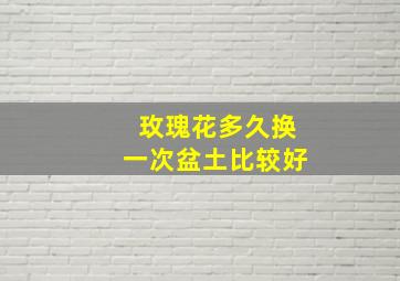 玫瑰花多久换一次盆土比较好