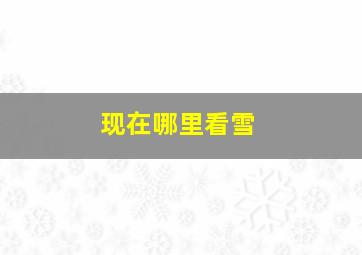 现在哪里看雪