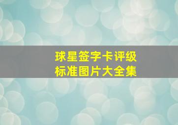 球星签字卡评级标准图片大全集