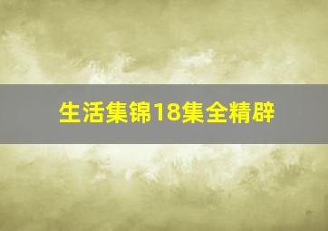 生活集锦18集全精辟