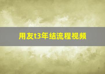 用友t3年结流程视频