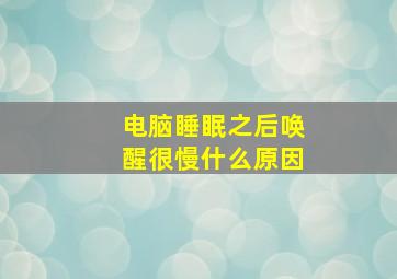 电脑睡眠之后唤醒很慢什么原因