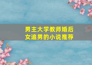 男主大学教师婚后女追男的小说推荐