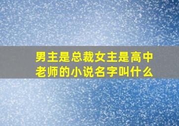 男主是总裁女主是高中老师的小说名字叫什么