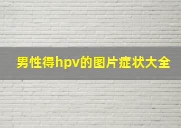 男性得hpv的图片症状大全