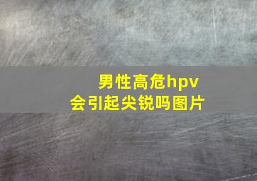 男性高危hpv会引起尖锐吗图片