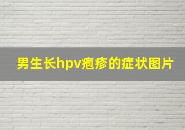 男生长hpv疱疹的症状图片