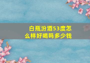 白瓶汾酒53度怎么样好喝吗多少钱