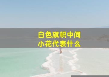 白色旗帜中间小花代表什么