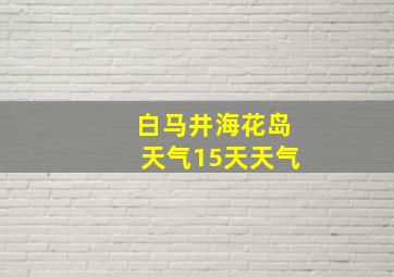 白马井海花岛天气15天天气