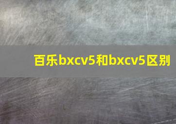 百乐bxcv5和bxcv5区别