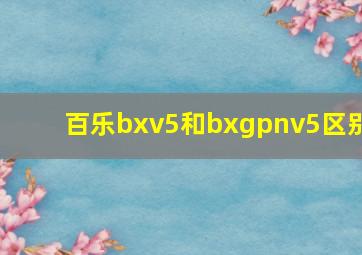 百乐bxv5和bxgpnv5区别