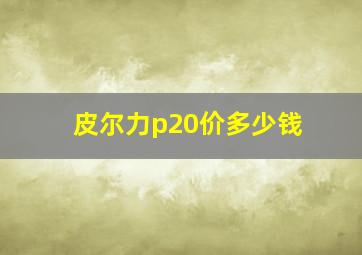 皮尔力p20价多少钱