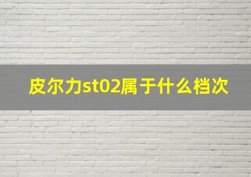 皮尔力st02属于什么档次