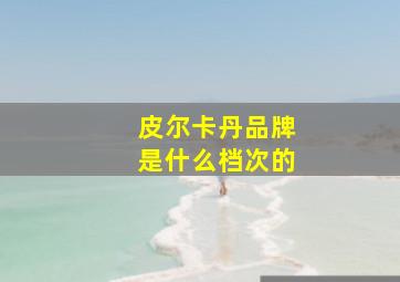 皮尔卡丹品牌是什么档次的