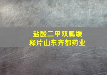 盐酸二甲双胍缓释片山东齐都药业