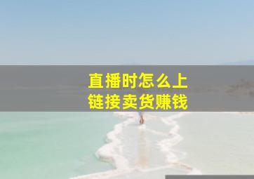 直播时怎么上链接卖货赚钱