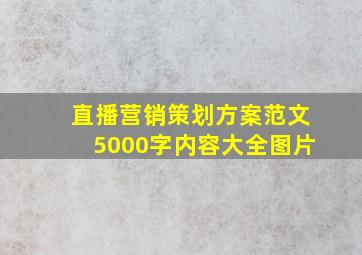 直播营销策划方案范文5000字内容大全图片