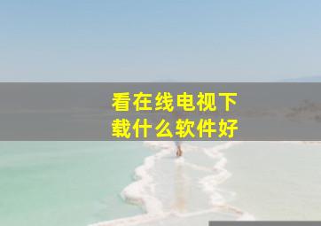 看在线电视下载什么软件好