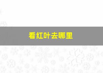 看红叶去哪里