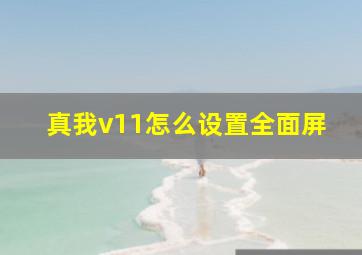 真我v11怎么设置全面屏