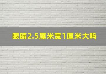 眼睛2.5厘米宽1厘米大吗