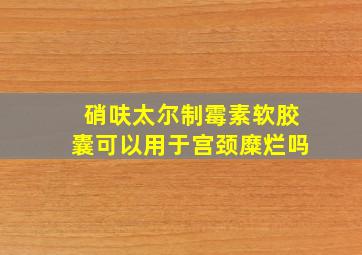 硝呋太尔制霉素软胶囊可以用于宫颈糜烂吗