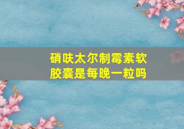 硝呋太尔制霉素软胶囊是每晚一粒吗