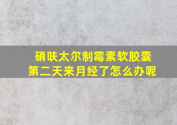 硝呋太尔制霉素软胶囊第二天来月经了怎么办呢