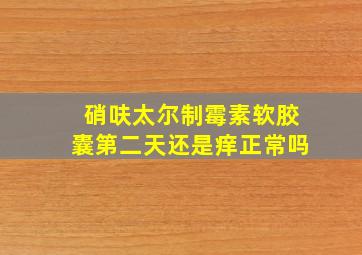 硝呋太尔制霉素软胶囊第二天还是痒正常吗