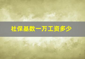 社保基数一万工资多少