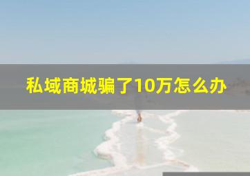 私域商城骗了10万怎么办