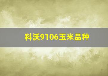 科沃9106玉米品种