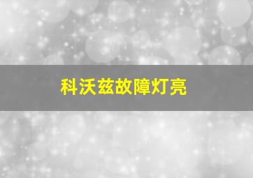 科沃兹故障灯亮